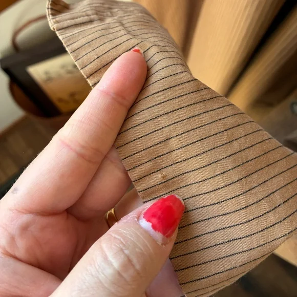 EUC Future Collective Belted Maxi Shirtdress Tan/ Black Striped (Size:L) - Picture 16 of 16